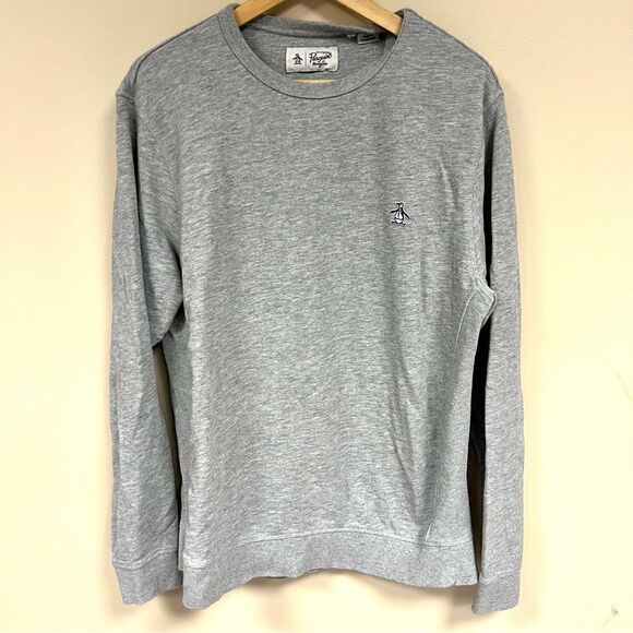 Original Penguin grey heathered sweatshirt size L - Picture 1 of 6